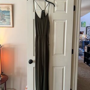 Elegant Olive Green Jumpsuit